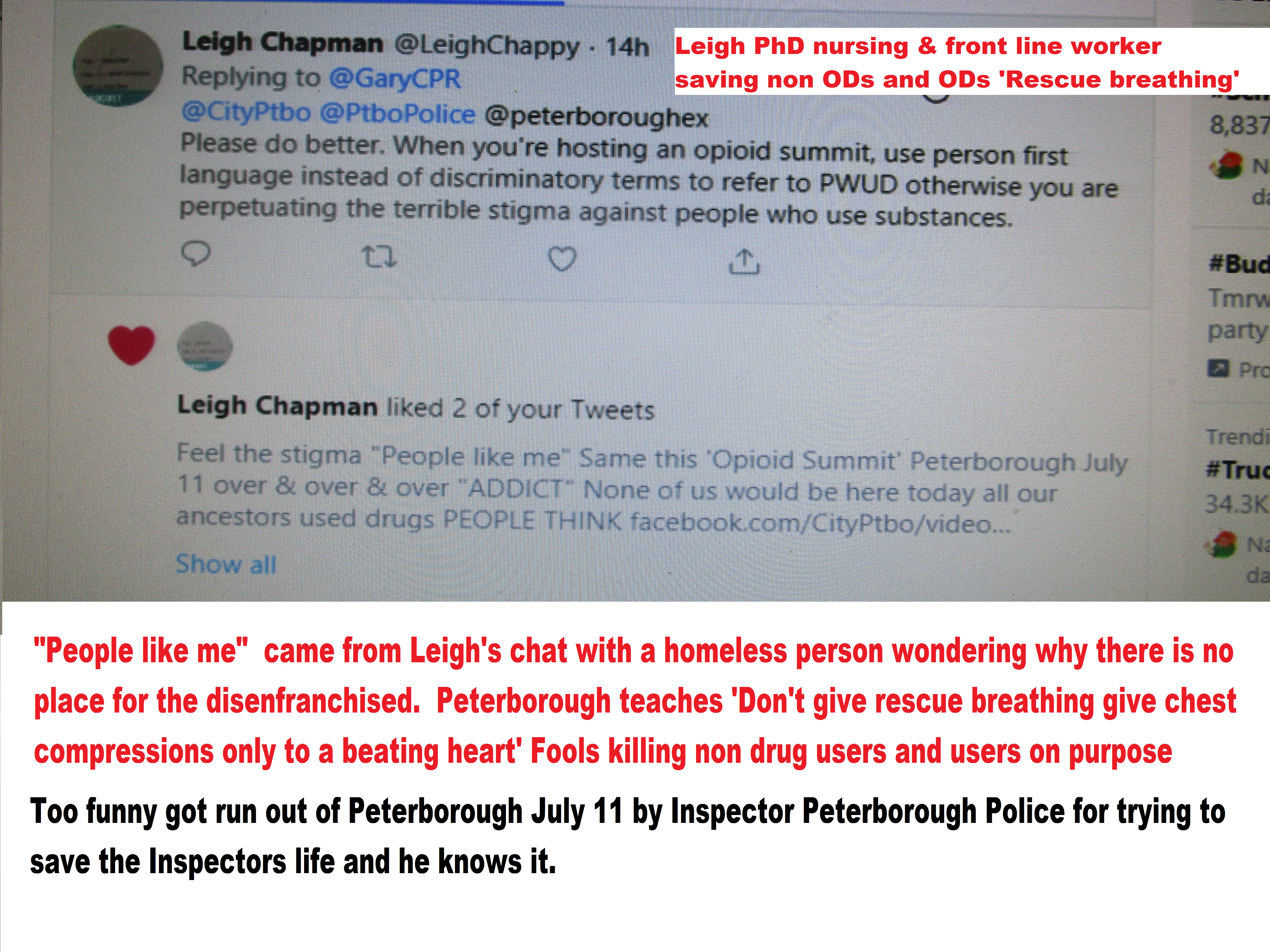 Leigh response Peterborough July 11